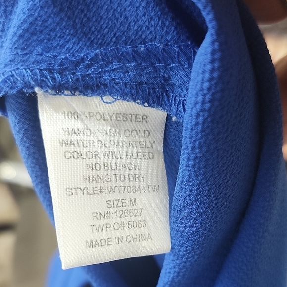 Sis.Sis Royal Blue Boxy 3/4 Sleeve Blouse - Picture 9 of 9